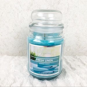 True Living Fresh Linen jar candle RARE scent beachy fresh coastal